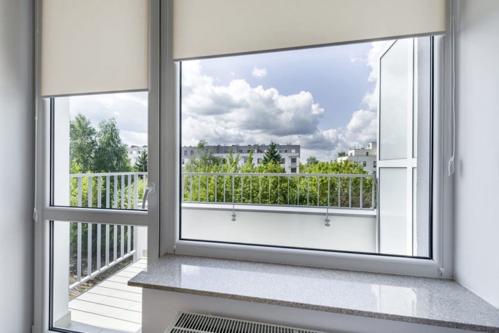 Window in small, economic room