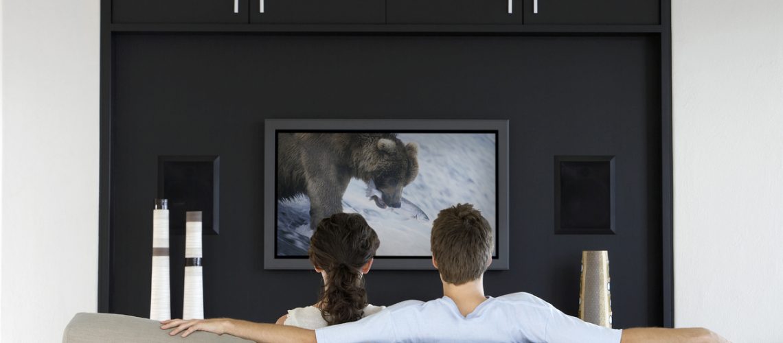 Couple Watching Nature Documentary on Television